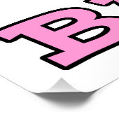 Niedlich Lächelndes weißes Schafgesicht Illustrati Poster (Ecke)