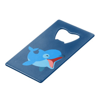 Niedlich-lachend Cartoon Dolphin Kreditkartenflaschenöffner