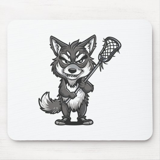 Niedlich Lacrosse Gray Wolf Mousepad (Vorne)
