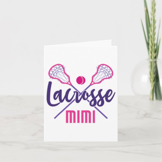Niedlich Lacrosse Mimi Karte (Vorderseite)