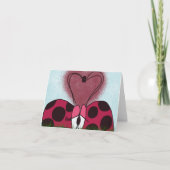 Niedlich Ladybug Couple Karte (Vorderseite)
