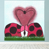 Niedlich Ladybug Couple Leinwanddruck (Insitu (Holzboden))