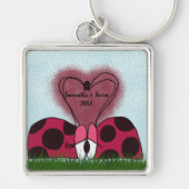 Niedlich Ladybug Couple Schlüsselanhänger (Vorne)