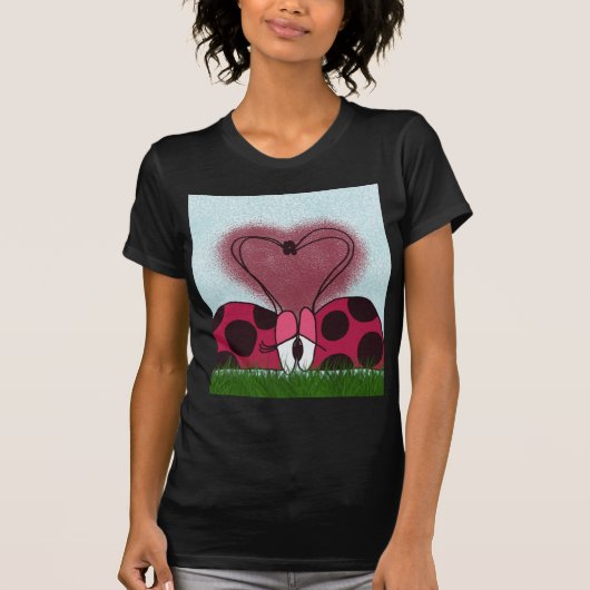 Niedlich Ladybug Couple T-Shirt (Vorderseite)