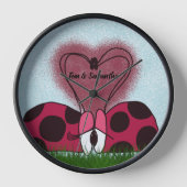 Niedlich Ladybug Couple Uhr (Vorderseite)