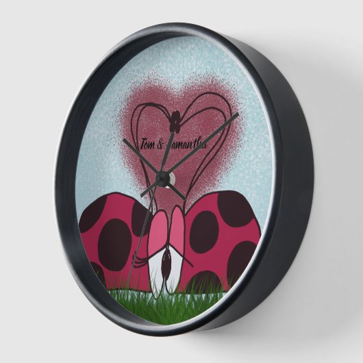 Niedlich Ladybug Couple Uhr (Winkel)