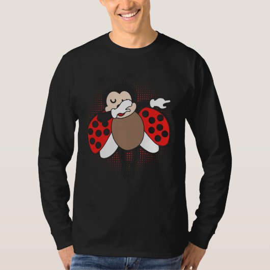 Niedlich Ladybug Dabbing T-Shirt (Vorderseite)