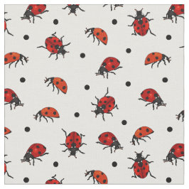 Niedlich Ladybug Ladybirds Polka Dots Muster Stoff