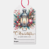 Niedlich Lantern Frohe Weihnachten/Glück Neues Jah Geschenkanhänger (Rückseite)