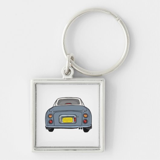 Niedlich Lapis Gray Figaro Car Square Schlüsselanhänger (Vorne)