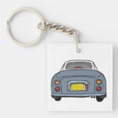 Niedlich Lapis Gray Figaro Car Square Schlüsselanhänger (Vorderseite)