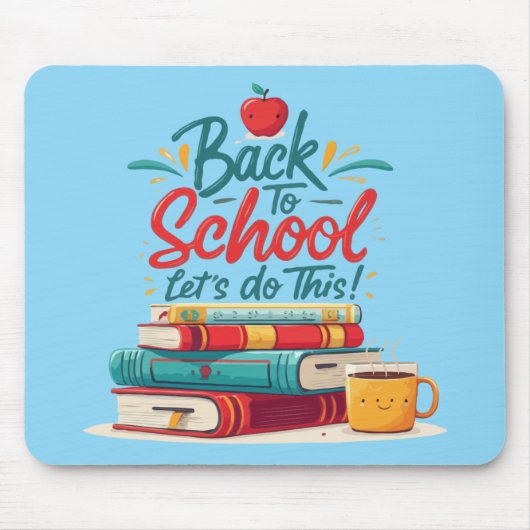 Niedlich "Lass uns das machen" Motivierend zurück  Mousepad (Vorne)
