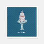 Niedlich Lasse Kuchen essen Serviette (Vorderseite)