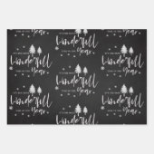 Niedlich lassen es schneeschwarz fröhliches Weihna Geschenkpapier Set (Vorderseite 3)