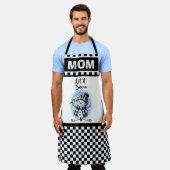 Niedlich lassen sie Schneemann schneien und karier Schürze (Getragen)