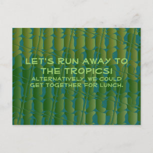 Niedlich, lasst uns zusammenkommen. postkarte