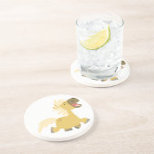 Niedlich-Laughing Cartoon Pony Untersetzer (Seite)