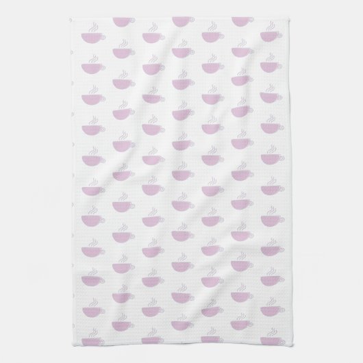 Niedlich Lavendel Coffee Cups-Muster Geschirrtuch (Vertikal)