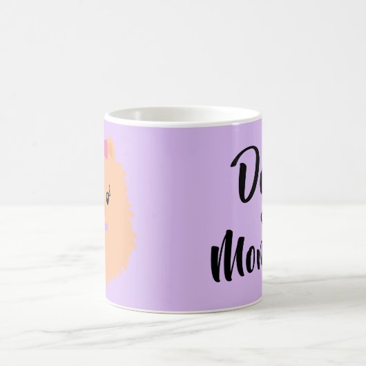 Niedlich Lavender Fluffy Dog Momma Kaffeetasse (Mittel)