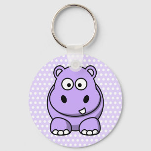 Niedlich Lavender Hippo Schlüsselanhänger