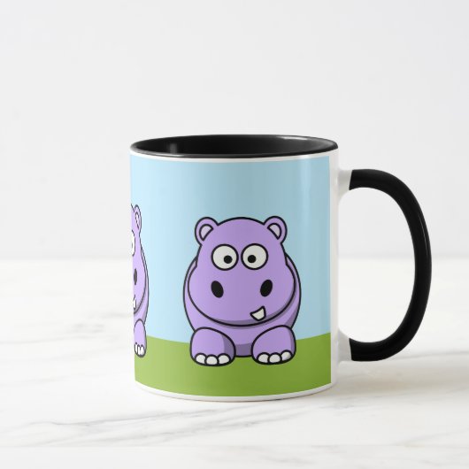 Niedlich Lavender Hippo Tasse (Rechts)