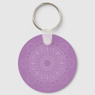 Niedlich Lavender Lila Mandala v2 Schlüsselanhänge Schlüsselanhänger