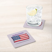 Niedlich Lavender U.S. Flag Untersetzer Set (Vor Ort)