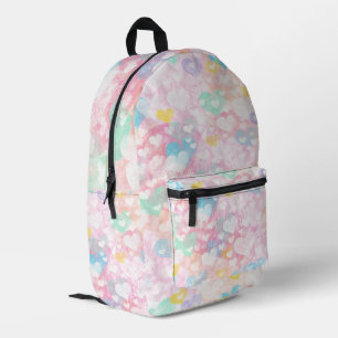 Niedlich Layered Hearts Pastellfarben Bedruckter Rucksack