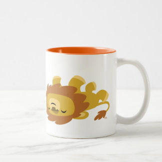 Niedlich Lazy Cartoon Lion Zweifarbige Tasse