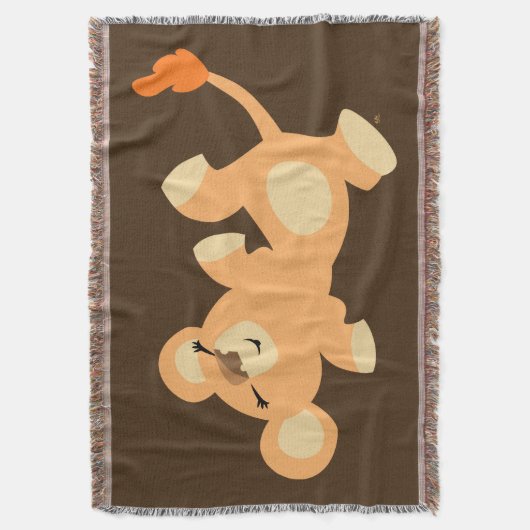 Niedlich Lazy Cartoon Lioness Decke (Vorderseite Vertikal)