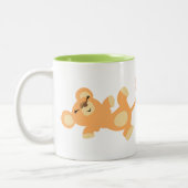 Niedlich Lazy Cartoon Lioness Zweifarbige Tasse (Links)