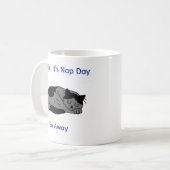 "Niedlich Lazy Cat Coffee Tasse - Nickerchen Day V (Vorderseite Links)