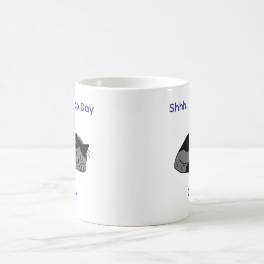 "Niedlich Lazy Cat Coffee Tasse - Nickerchen Day V (Mittel)