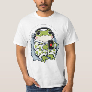 Niedlich Lazy Frog - Gemütlicher Pajama-Spaß T-Shirt