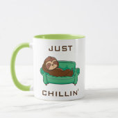 Niedlich Lazy Funny Just Chillin Tasse (Links)
