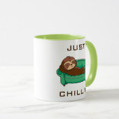 Niedlich Lazy Funny Just Chillin Tasse (VorderseiteRechts)