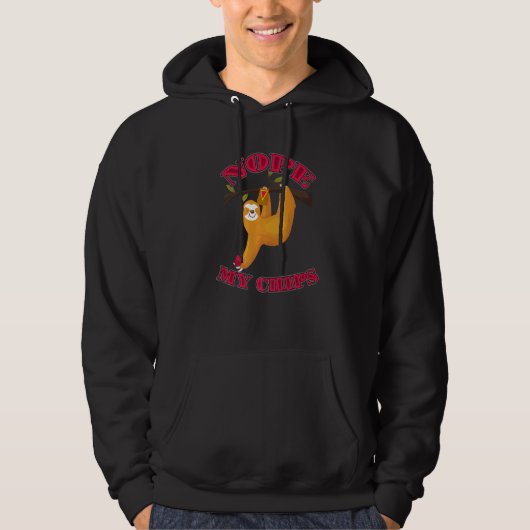 Niedlich Lazy Sloth Nope My Chips Hoodie (Vorderseite)
