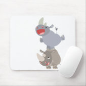 Niedlich Leapfrog Cartoon Rhinos Mousepad (Mit Mouse)