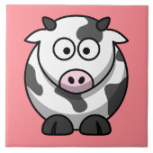 niedlich lebende Kuh Fliese (Vorderseite)