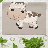 Niedlich lebende Kuh Geschirrtuch (Gefaltet)