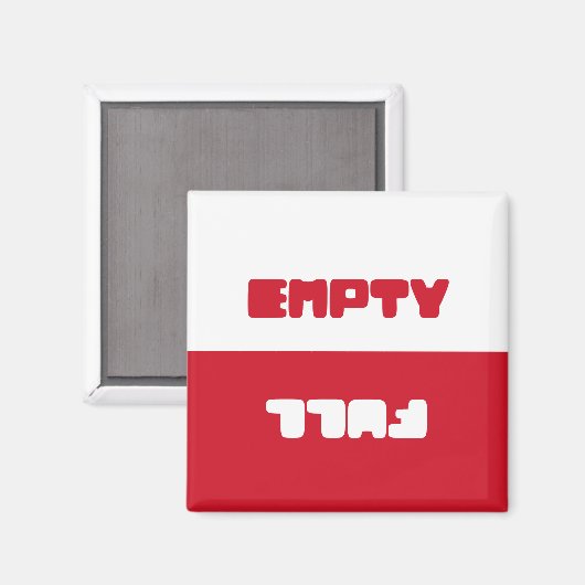 Niedlich leere oder vollständige Geschirrspülmasch Magnet (Vorderseite/Rückseite)