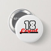 Niedlich, "legales 18" Entwurf Button (Vorne & Hinten)