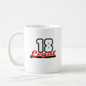 Niedlich, "legales 18" Entwurf Kaffeetasse (Links)