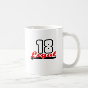 Niedlich, "legales 18" Entwurf Kaffeetasse