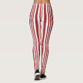 NIEDLICH! Leggings - Rote und weiße Streifen Candy (Rückseite)