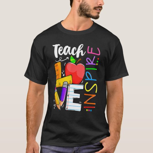 Niedlich lehren Liebe und Inspirierte Männer Fraue T-Shirt (Vorderseite)