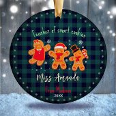 Niedlich Lehrer Weihnachtsgingerbrot Baffalo karie Keramik Ornament
