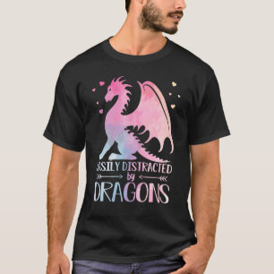 Niedlich leicht abgelenkt von Drachen Pastel Klein T-Shirt