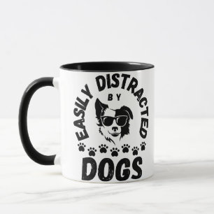 Niedlich Leicht abgelenkt von Hunden Liebhaber Lie Tasse