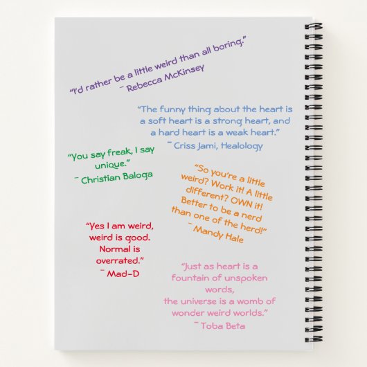 Niedlich leicht grau-farbig "Special is a good thi Notizblock (Rückseite)